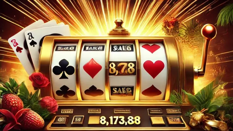 หน้าจอเกมสล็อตบนอุปกรณ์มือถือพร้อมปุ่มควบคุมการหมุน